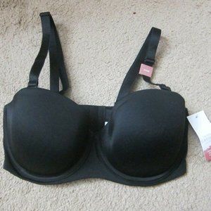 NWT- CACIQUE Black Lightly Lined Multiway Underwire Bra Size 34DD
